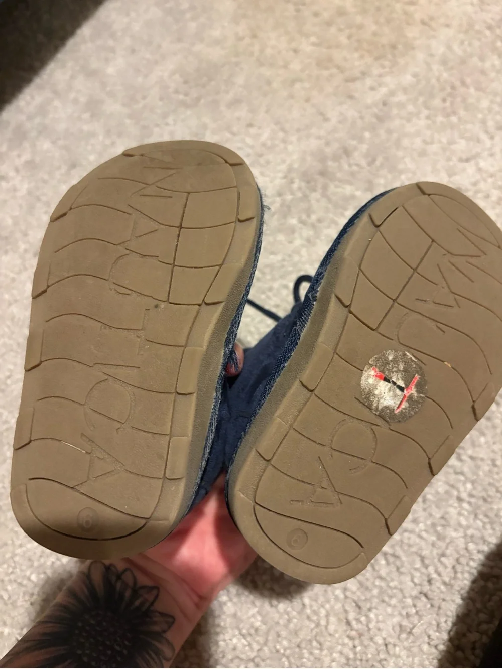 Nautica Navy Blue Suede Lace-Up Kids Boots